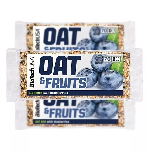 BioTech USA Oat & Fruits energia zabszelet áfonya, 70 g