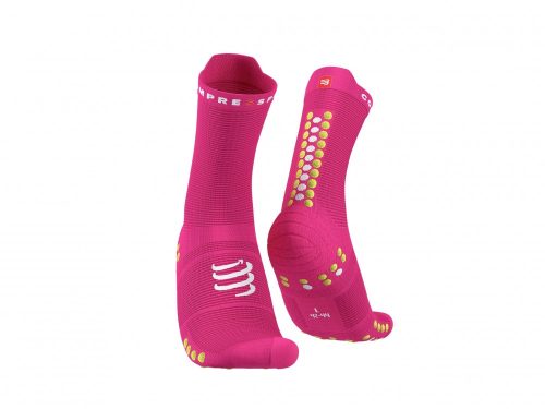 CompresSport Pro Racing Socks V4.0 Run (High) Fluo Pink