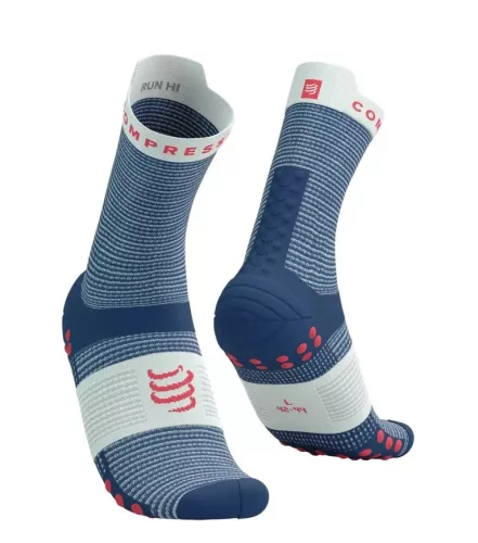 Compressport Pro Racing Socks V4.0 Run (Quarter) Blues/Sugar