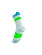 Compressport Pro Racing Socks V4.0 Run (Quarter) White/Norse Blue/Neon Green