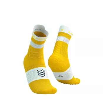 Compressport Pro Racing Socks V4.0 Run (Quarter) Lemon/White