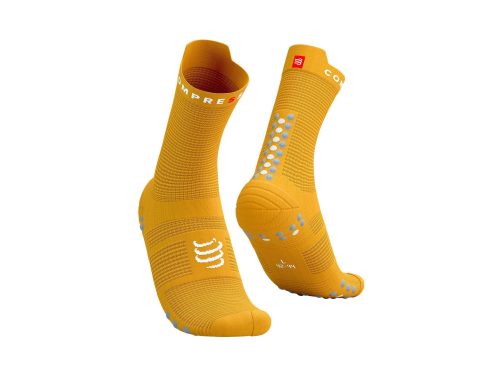 CompresSport Pro Racing Socks V4.0 Run (Quarter) Citrus/Alloy