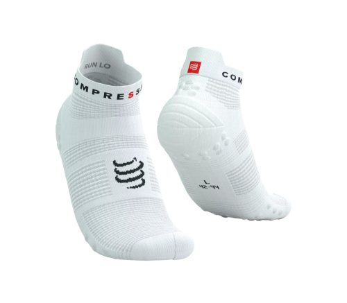 Compressport Pro Racing Socks V4.0 Run (Low) White/Black
