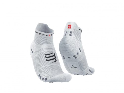 CompresSport Pro Racing Socks V4.0 Run (Low) White/Alloy