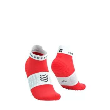 Compressport Pro Racing Socks V4.0 Run (Low) Fluo Red/White