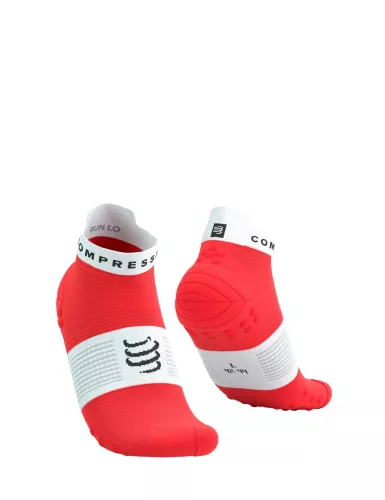Compressport Pro Racing Socks V4.0 Run (Low) Fluo Red/White 39-41