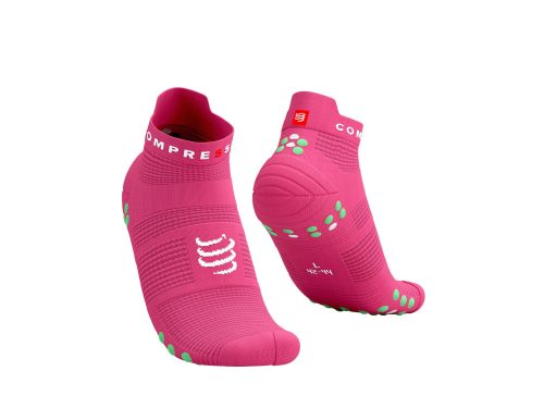 CompresSport Pro Racing Socks V4.0 Run (Low) Hot Pink/Summer Green