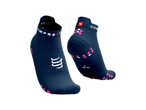 CompresSport Pro Racing Socks V4.0 Run (Low) Mood Indigo/Magenta