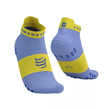 Compressport Pro Racing Socks V4.0 Run (Low) Jacaranda/Maize