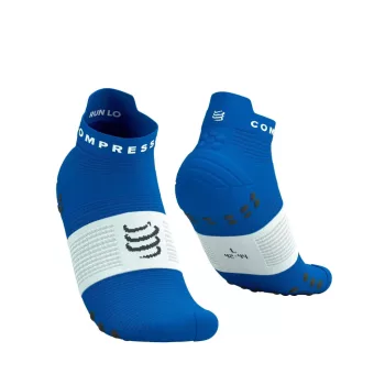   Compressport Pro Racing Socks V4.0 Run (Low) Princess Blue/White
