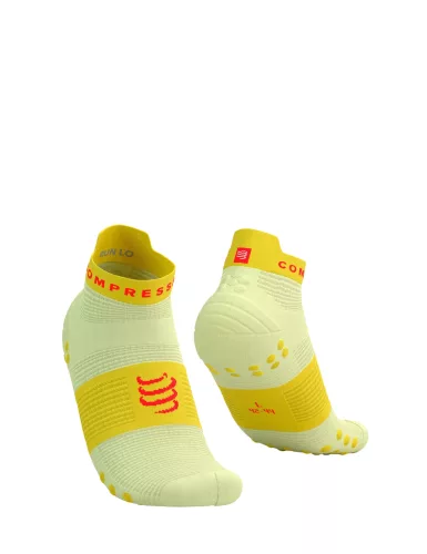 Compressport Pro Racing Socks V4.0 Run (Low) Elf Yellow/Fluo Red 35-38