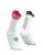 Compressport Pro Racing Socks V4.0 Ultralight Run (Quarter) White/Fluo Red/Black 45-48