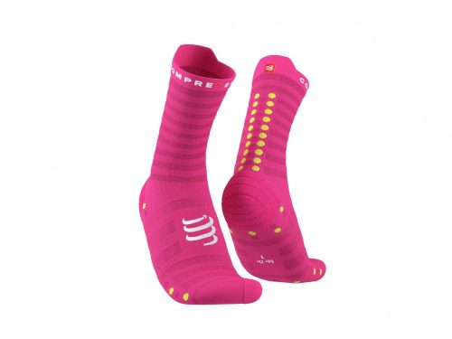 CompresSport Pro Racing Socks V4.0 Ultralight Run (Quarter) Fluo Pink 39-41