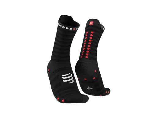 Compressport Pro Racing Socks V4.0 Ultralight Run (Quarter) Black/Red 39-41